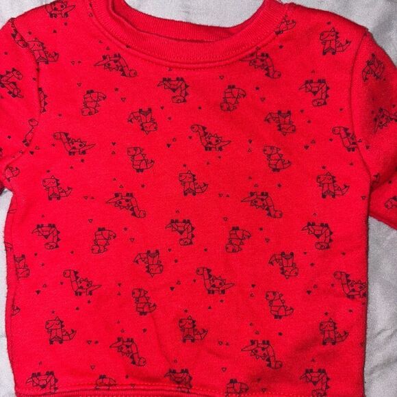 6-9m red dinosaur garanimals sweatshirt - Picture 2 of 2